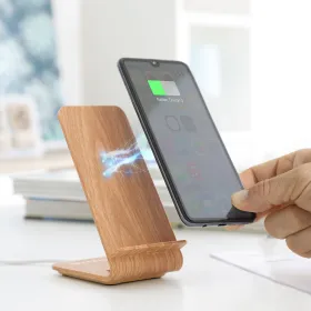 Belaidis medžio efekto įkroviklis su stovu Qistan InnovaGoods